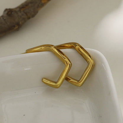 BOJANA : Boucles d'oreilles créoles géométriques « AM to PM »