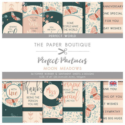 The Paper Boutique Perfect Partners - Dessus de carte Lune des prairies 20x20 cm