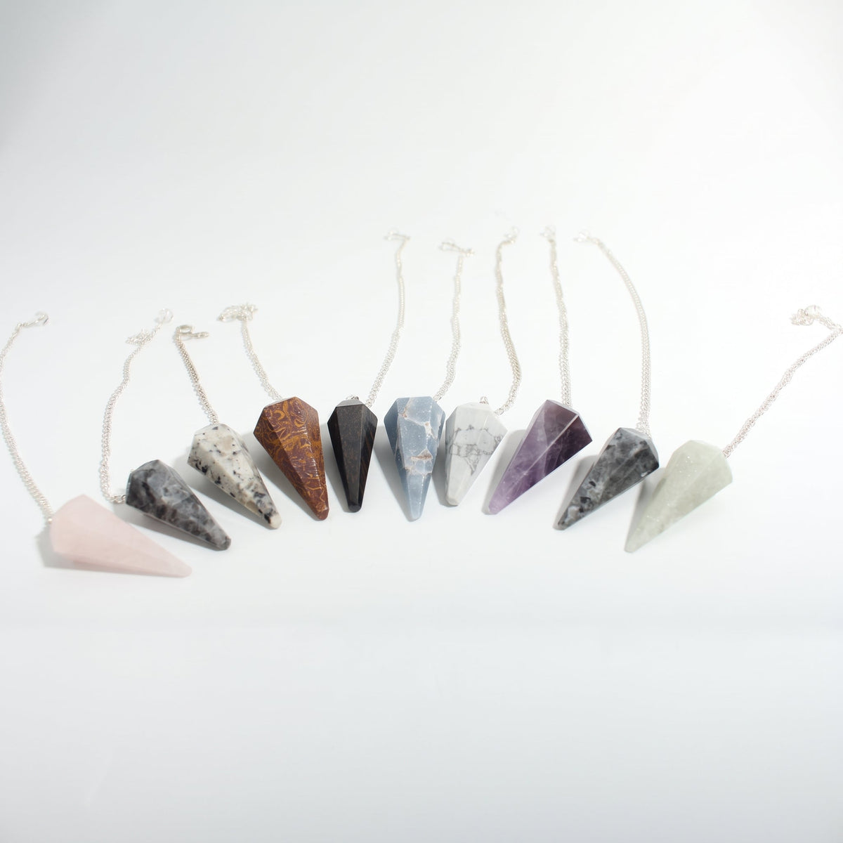 Mixed Stone Pendulums - 10 Pack