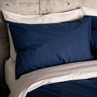 Housse de couette et taies d'oreiller en percale de coton bio essentielle