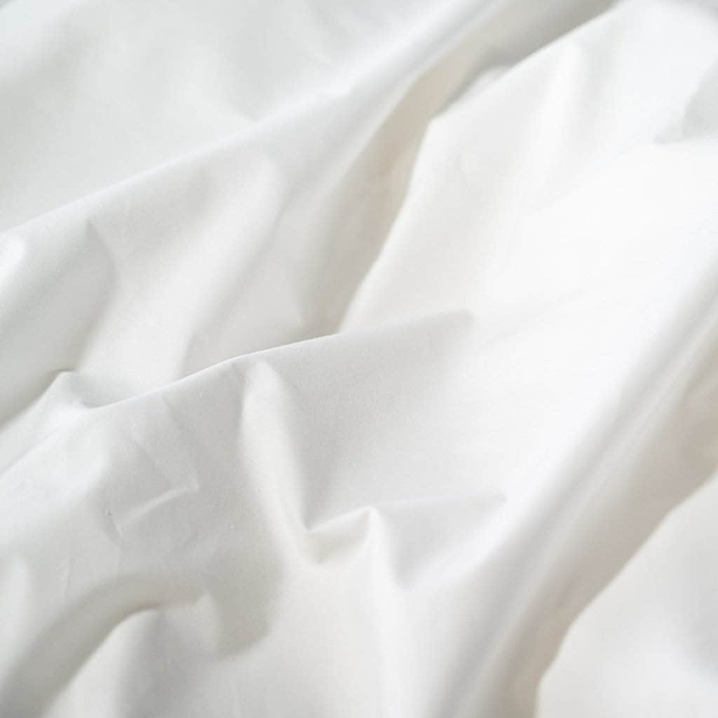 Housse de couette et taies d'oreiller en percale de coton bio essentielle