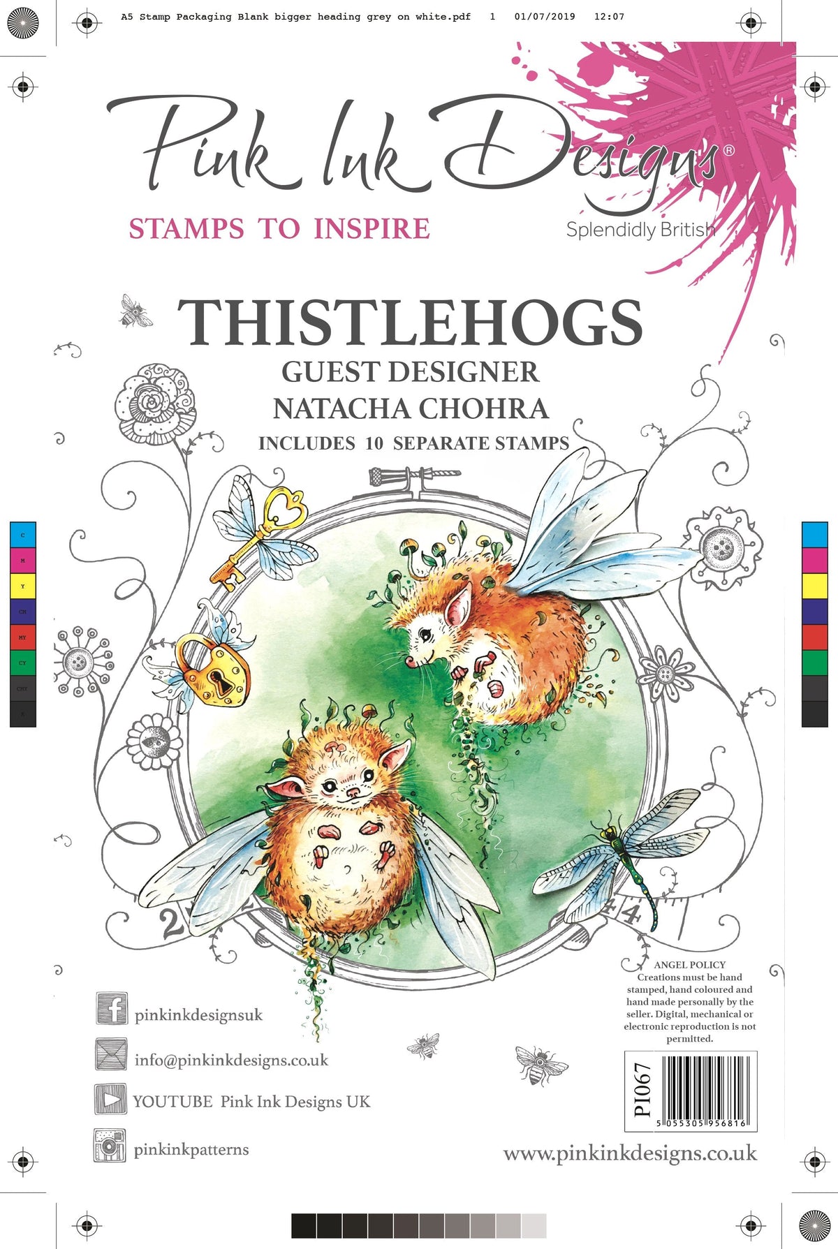 Thistlehogs A5 - Lot de tampons transparents
