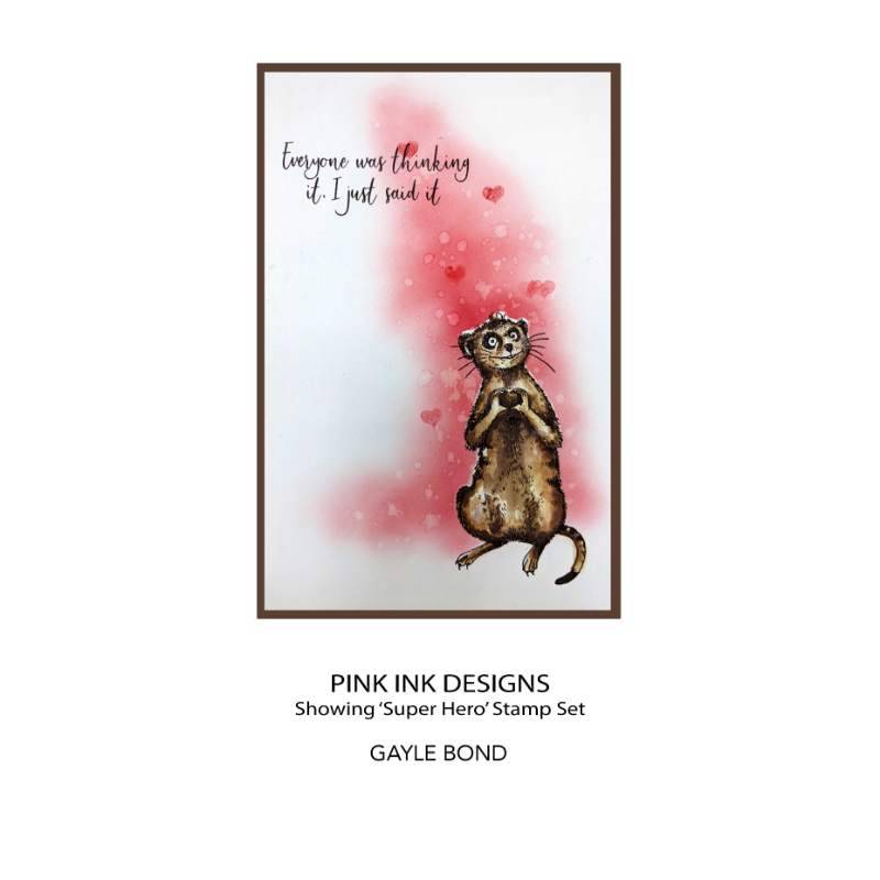 Pink Ink Designs Super Hero Set de Tampons Transparents 6 po x 8 po