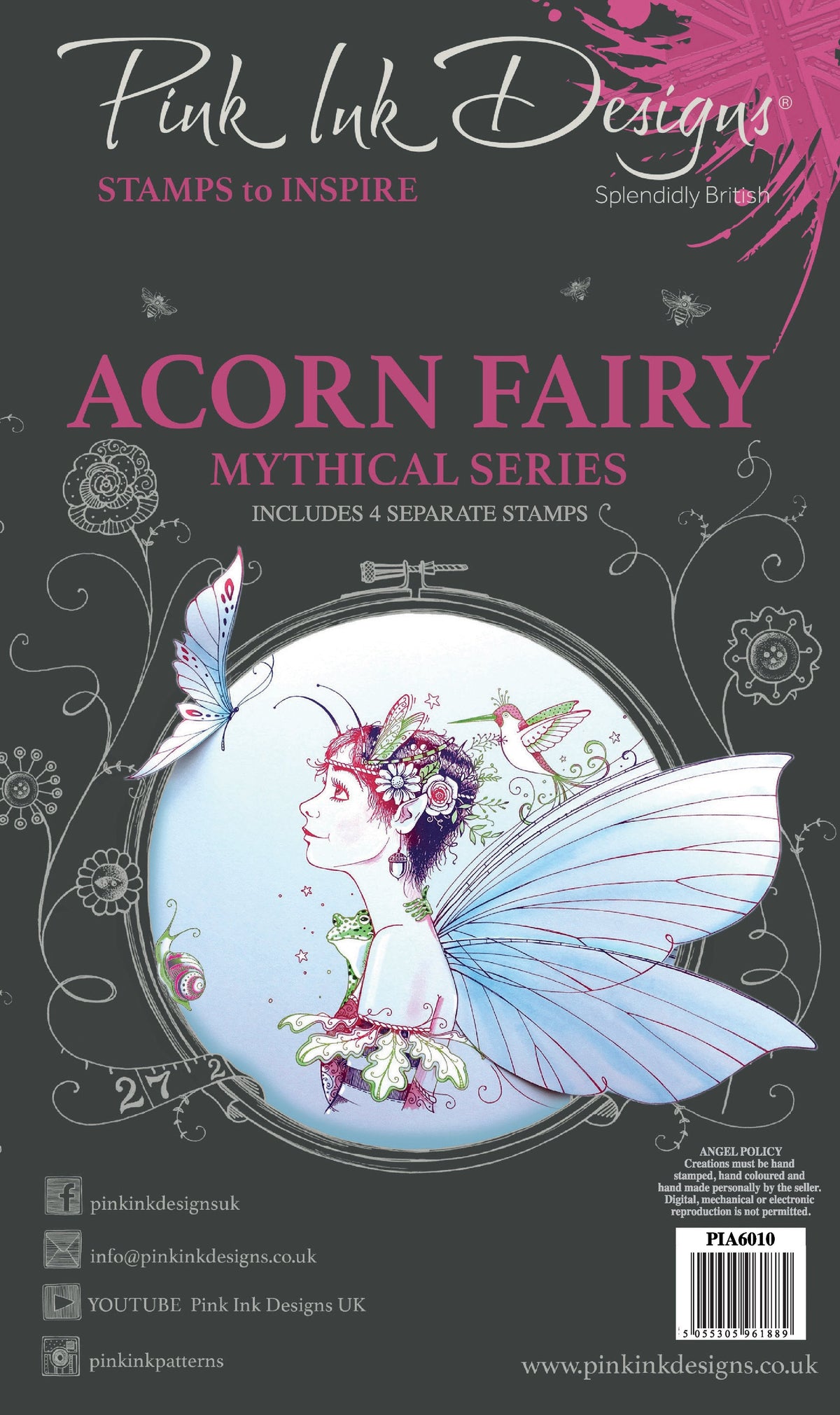 Pink Ink Designs Tampons Transparents Acorn Fairy A6