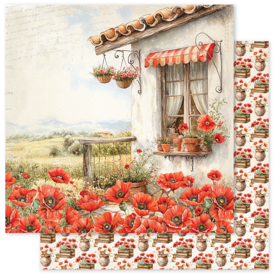 Poppy Garden B 12 x 12 Paper (12 pc Bulk Pack) 34626