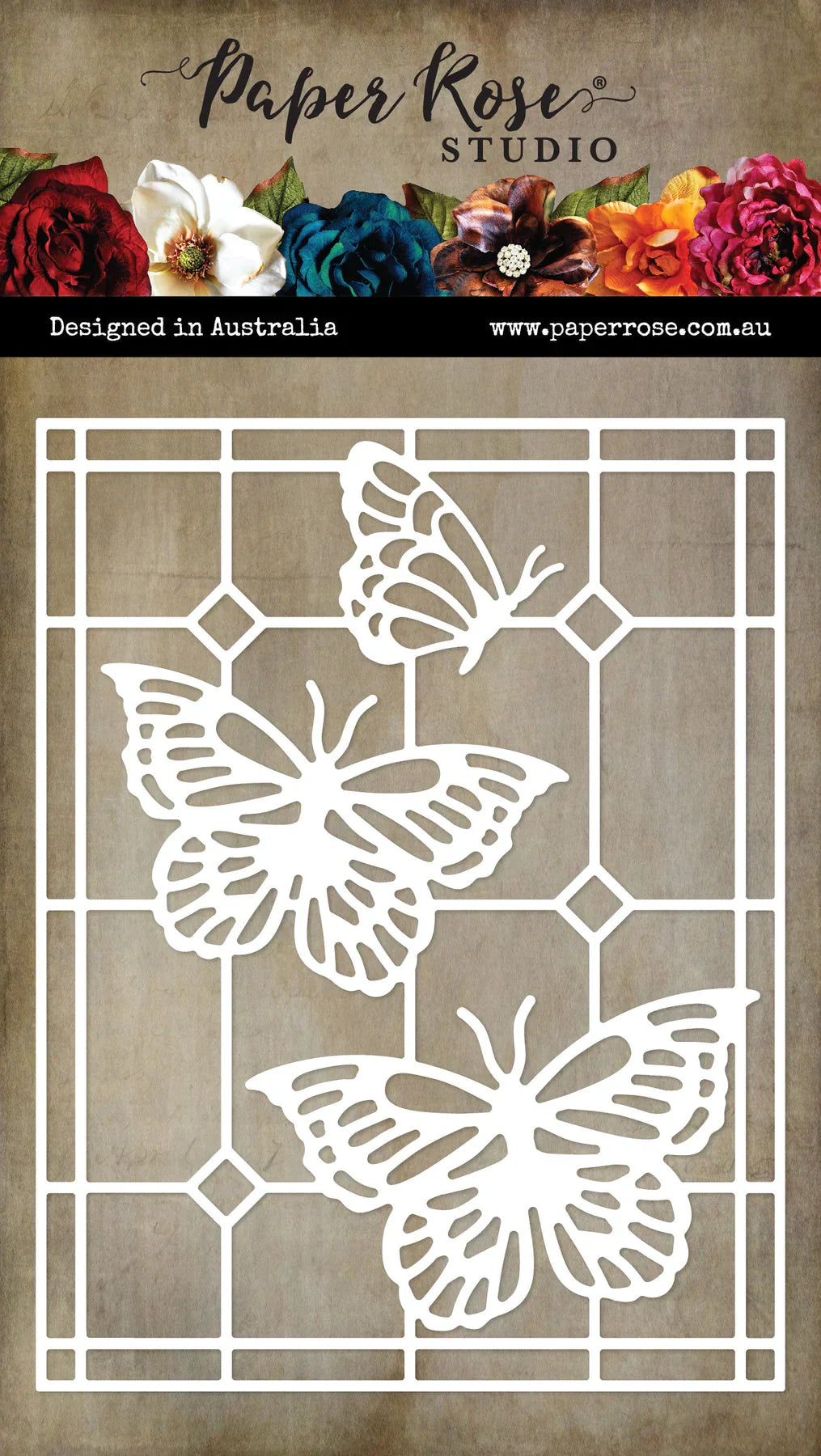 Matrice de découpe métallique Alora Butterfly Stained Glass Coverplate 31617