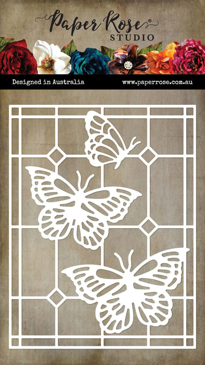 Matrice de découpe métallique Alora Butterfly Stained Glass Coverplate 31617