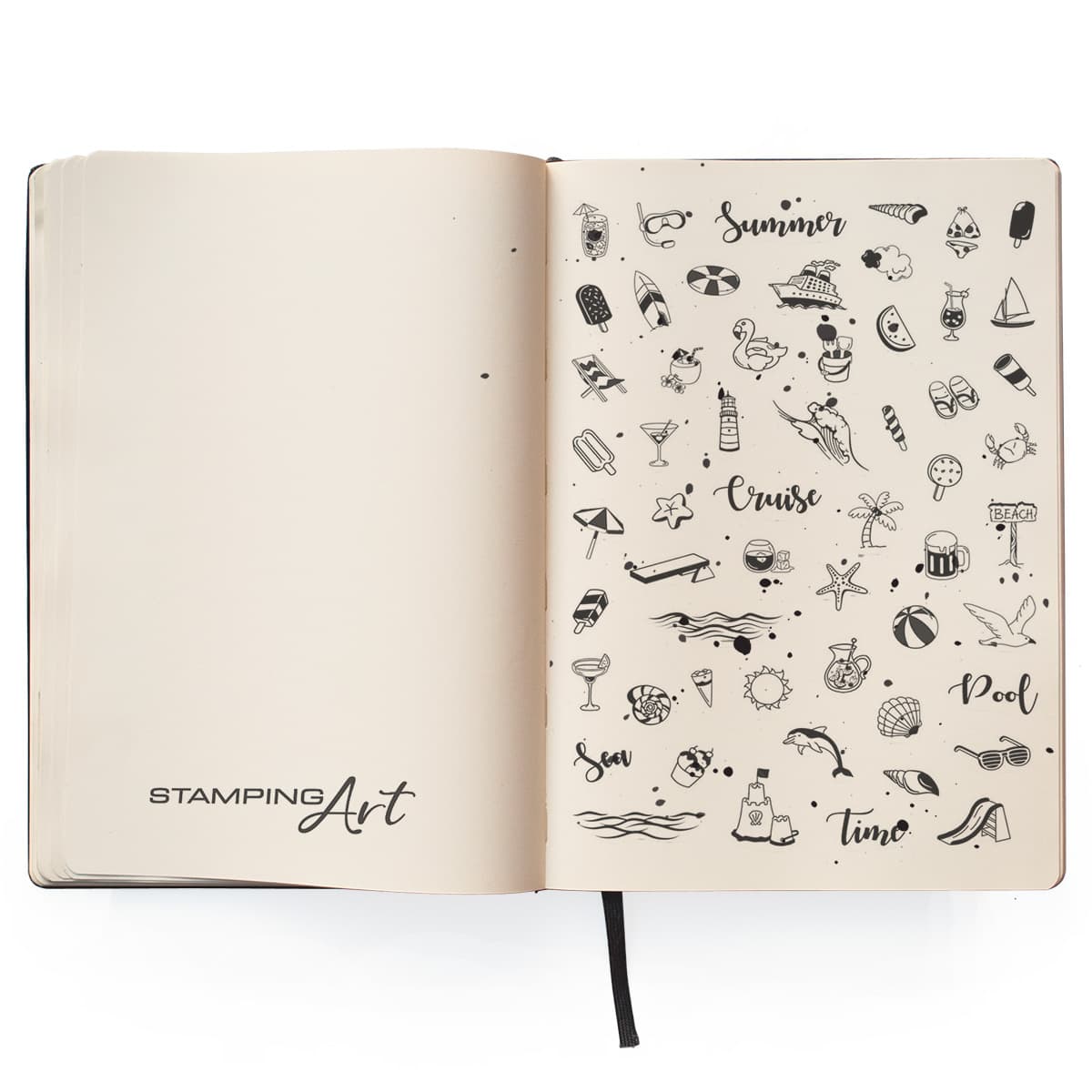 Ciao Bella Clear Stamp Set 4"x6" BuJo Été