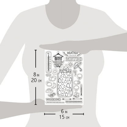 Ciao Bella Clear Stamp Set 15x20cm BuJo Météo