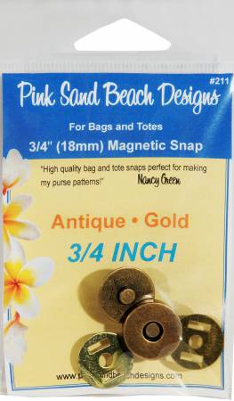 Pink Sands Beach -Magnetic Purse Snap - 3/4in (18MM)