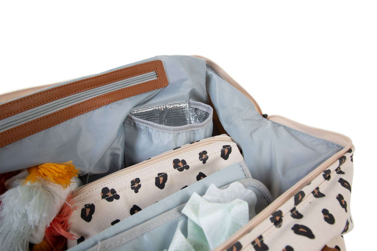 Sac à langer imprimé léopard audacieux