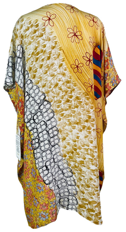Robe longue caftan en pure soie modèle Avatar PRC7301