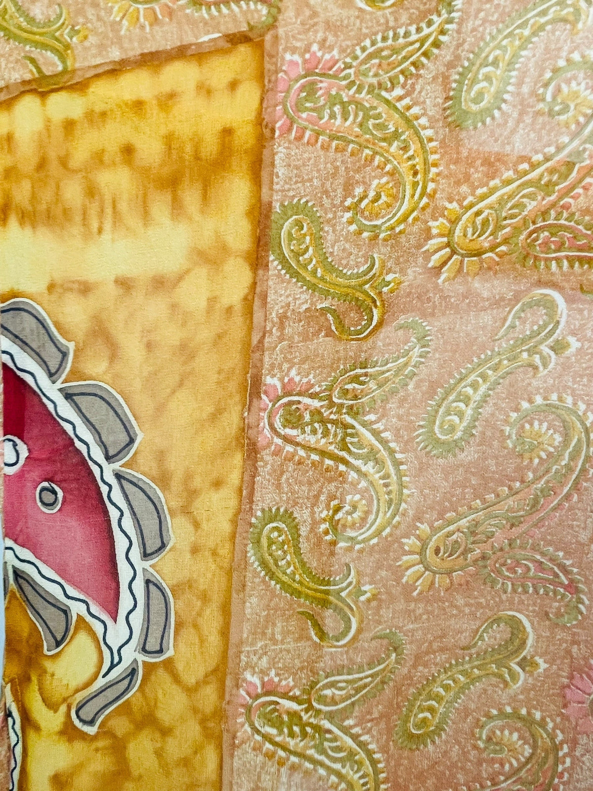PRC7488 Veste à manches kimono en pure soie Avatar avec ceinture