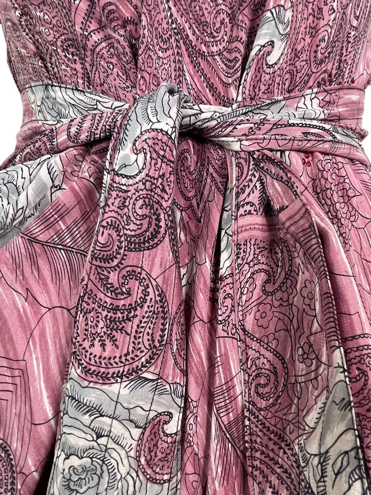 Robe longue en pure soie PRC7760 Avatar avec ceinture