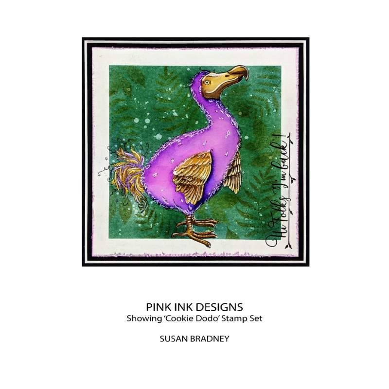Tampons transparents Pink Ink Designs Cookie Dodo 6 po x 8 po