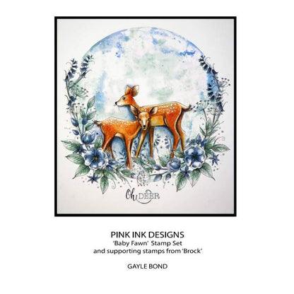 Pink Ink Designs Fawn, ensemble de tampons transparents 6 po x 8 po
