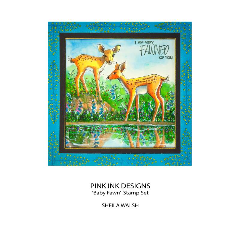 Pink Ink Designs Fawn, ensemble de tampons transparents 6 po x 8 po