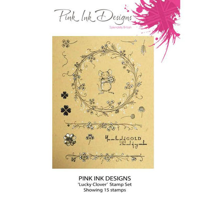 Pink Ink Designs Lucky Clover Tampons transparents 6 po x 8 po