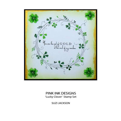 Pink Ink Designs Lucky Clover Tampons transparents 6 po x 8 po