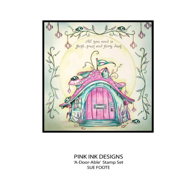 Pink Ink Designs A-Door-Able Lot de tampons transparents 6 po x 8 po