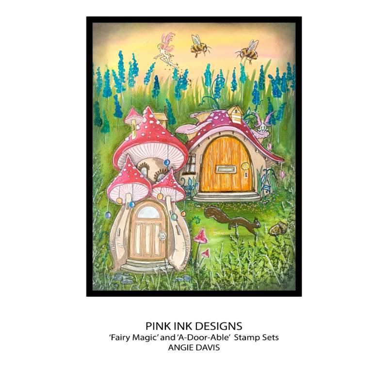 Pink Ink Designs A-Door-Able Lot de tampons transparents 6 po x 8 po