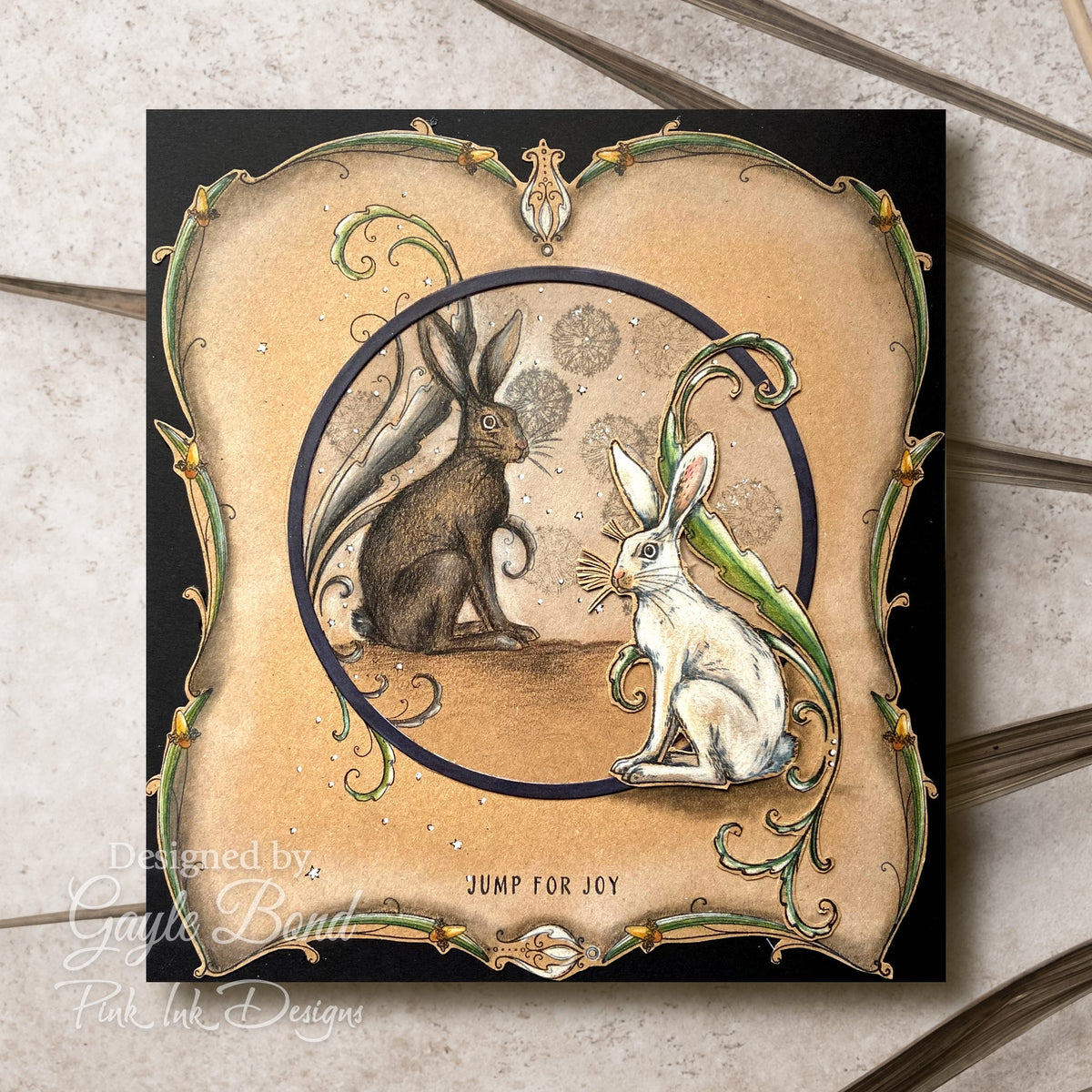 Pink Ink Designs Heavenly Hare, Set de tampons transparents 15,24 x 20,32 cm