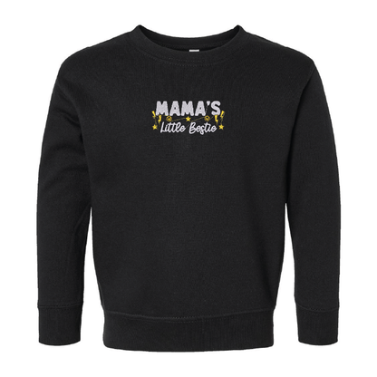Crewneck "Mama's Little Bestie" embroidered for toddlers