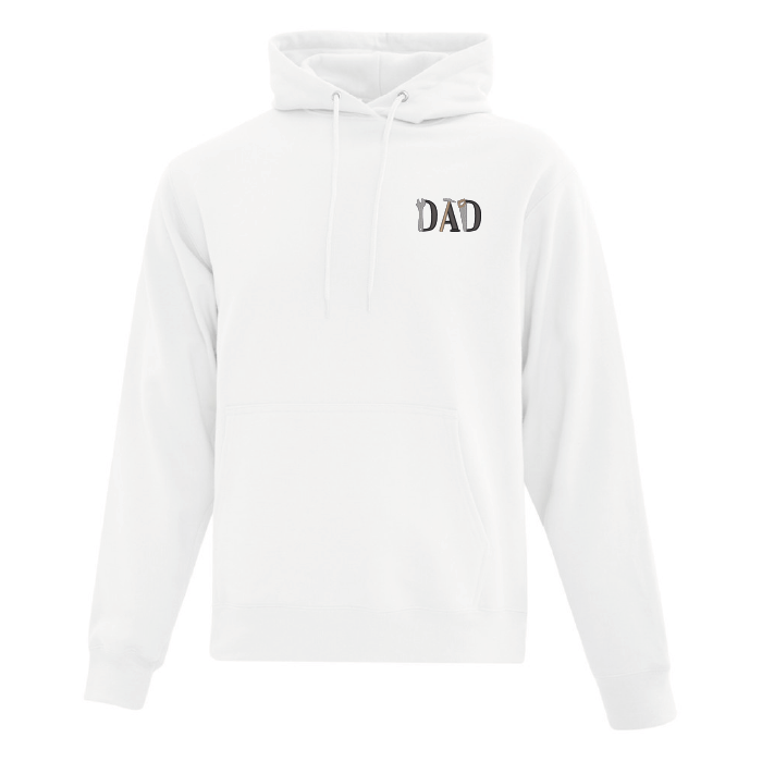 Sweat à capuche brodé papa