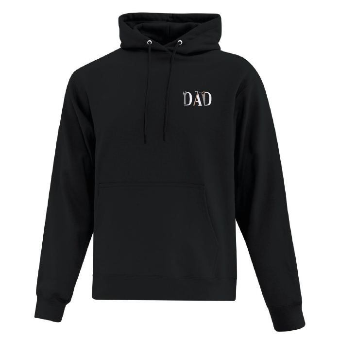 Sweat à capuche brodé papa