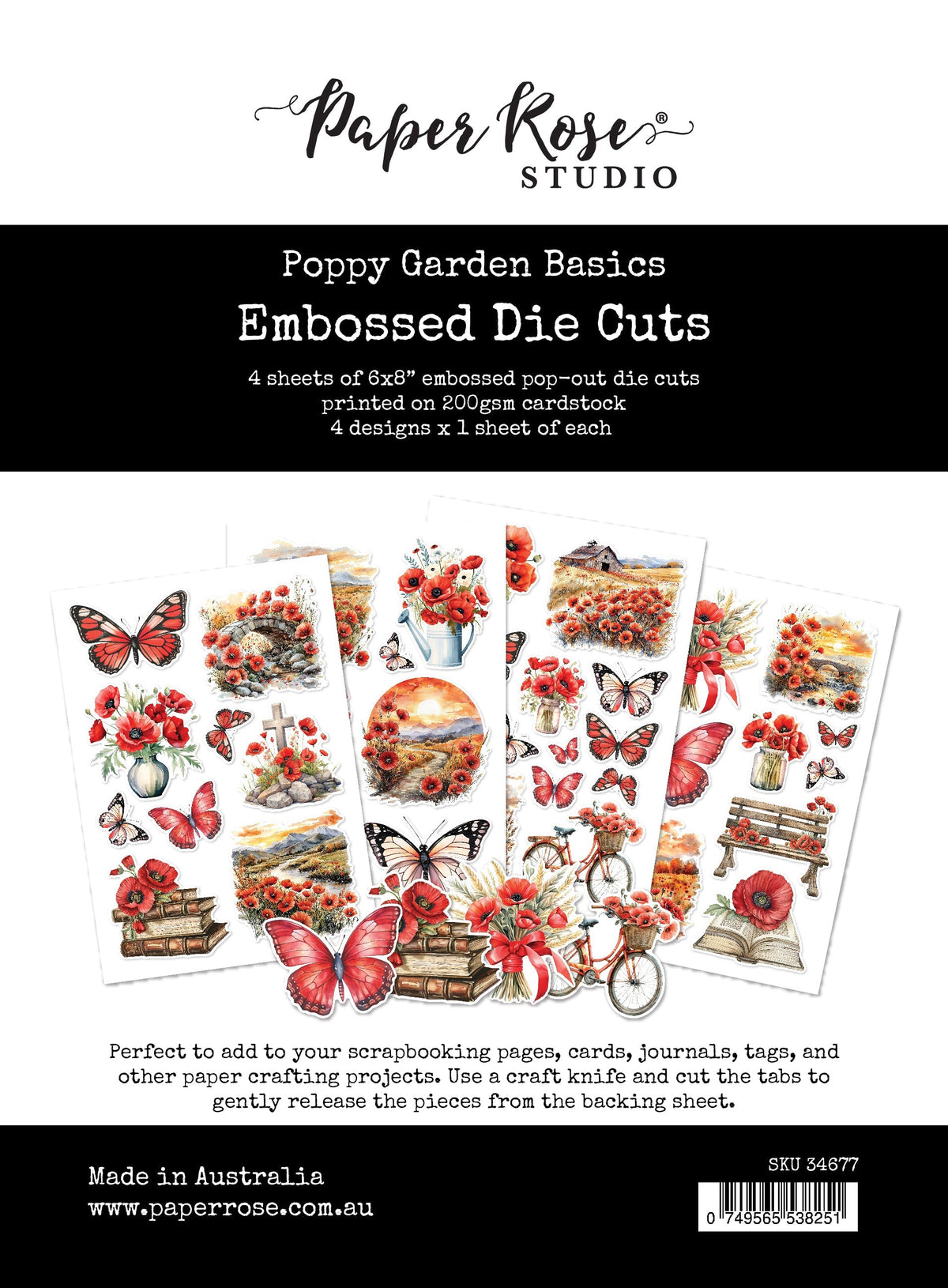 Découpes gaufrées Poppy Garden Basics 34677