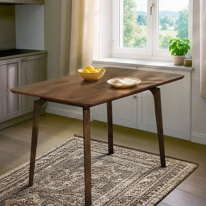 Table à manger en bois massif Acacia Verve de 48 pouces – Table de cuisine idéale pour 4