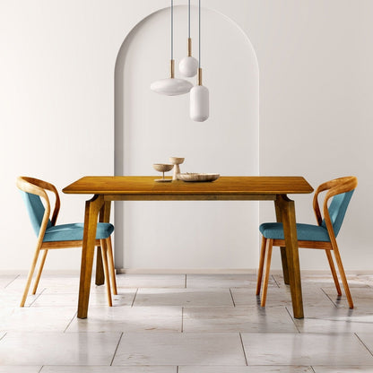 Table à manger en bois massif Acacia Verve de 48 pouces – Table de cuisine idéale pour 4
