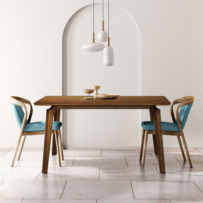 Table à manger en bois massif Acacia Verve de 48 pouces – Table de cuisine idéale pour 4