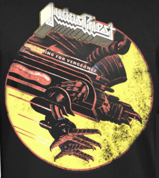 T-Shirt noir Judas Priest Vengeance Anniversaire