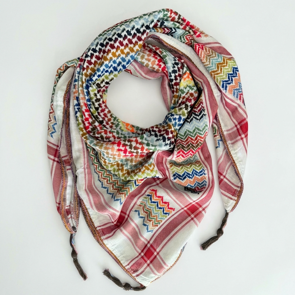 Mawasem Kufiya (Keffiyeh) | Pure White
