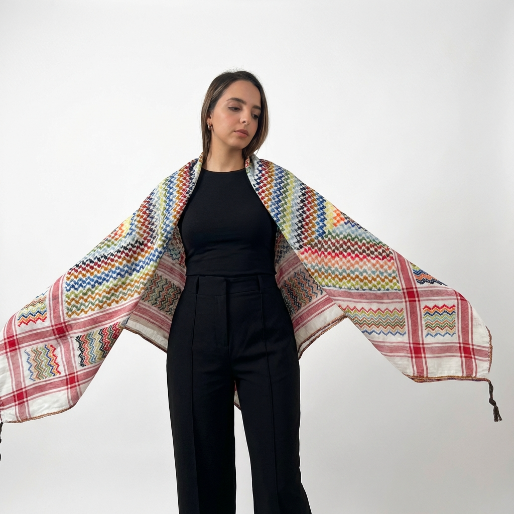 Mawasem Kufiya (Keffiyeh) | Pure White