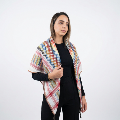 Mawasem Kufiya (Keffiyeh) | Pure White
