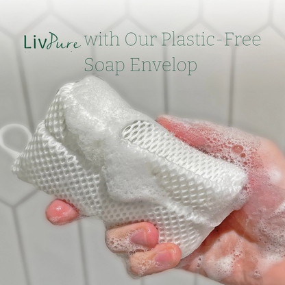 Reusable Soap Envelope & Loufa – Eco-Friendly Exfoliating Soap Saver | Fits ALL Bar Soaps | 100% Recycled Material