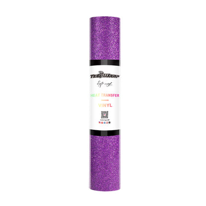 Vinyle de transfert thermique Teckwrap à paillettes – Violet | Motifs durables et étincelants pour T-shirts, sweats à capuche, casquettes et plus encore !