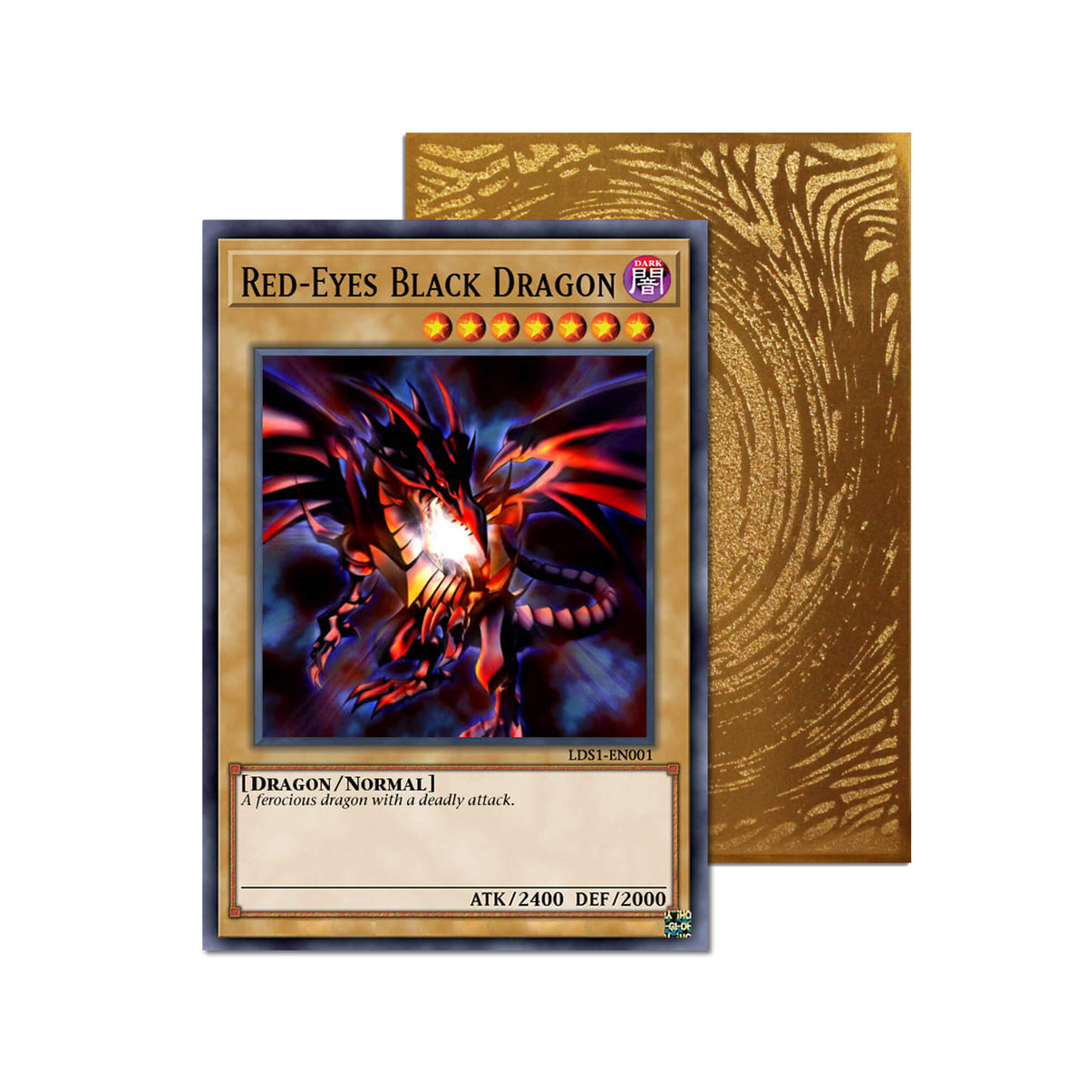 Carte Orica Métal Dragon Noir aux Yeux Rouges
