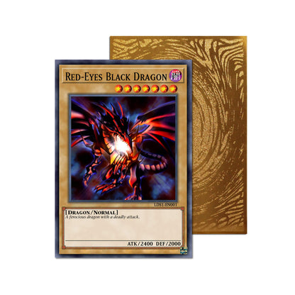 Carte Orica Métal Dragon Noir aux Yeux Rouges