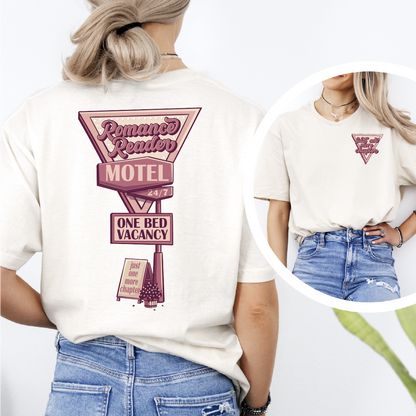 T-shirt « Romance Reader Motel - Just One More Chapter » | T-shirt livresque
