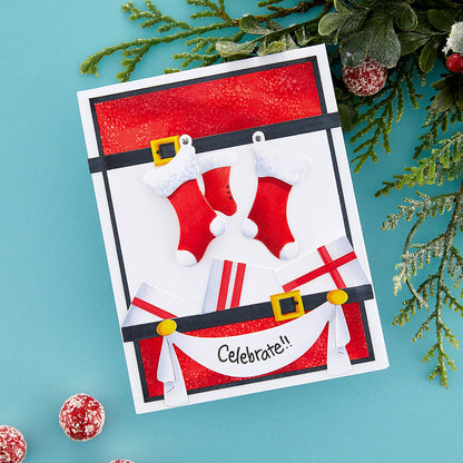 Matrices de découpe Santa Hugs de la collection Holiday Hugs par Stampendous