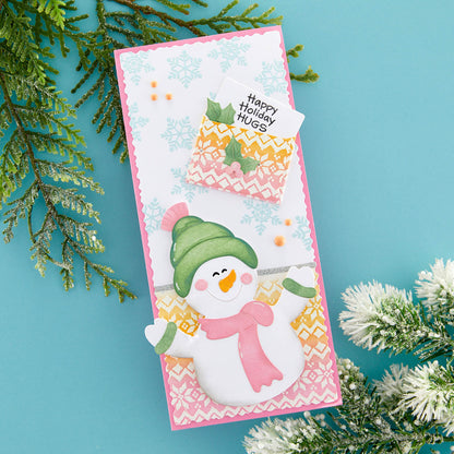 Matrices de découpe Bonhomme de Neige Câlins de la collection Holiday Hugs par Stampendous