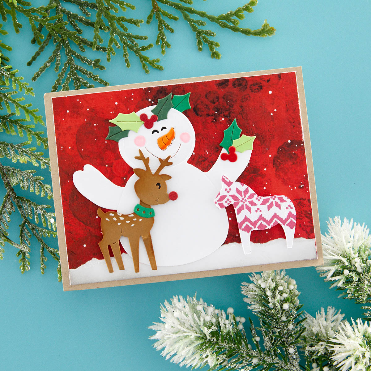 Matrices de découpe Bonhomme de Neige Câlins de la collection Holiday Hugs par Stampendous