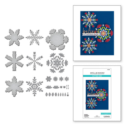 Matrices de découpe Flocons de neige délicats de la collection Bibi's Snowflakes par Bibi Cameron