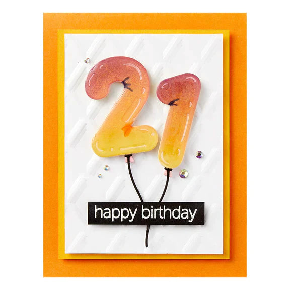 Matrices de découpe Ballons d'anniversaire de la collection Monster Birthday