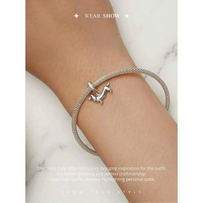 Genuine 925 Sterling Silver Pet Dog Charm For Bracelet - Poodle Dachshund Pendant
