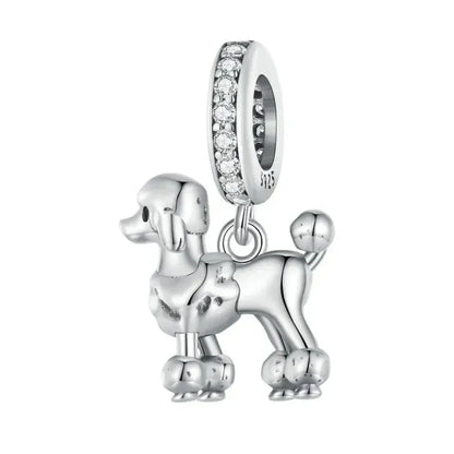Genuine 925 Sterling Silver Pet Dog Charm For Bracelet - Poodle Dachshund Pendant