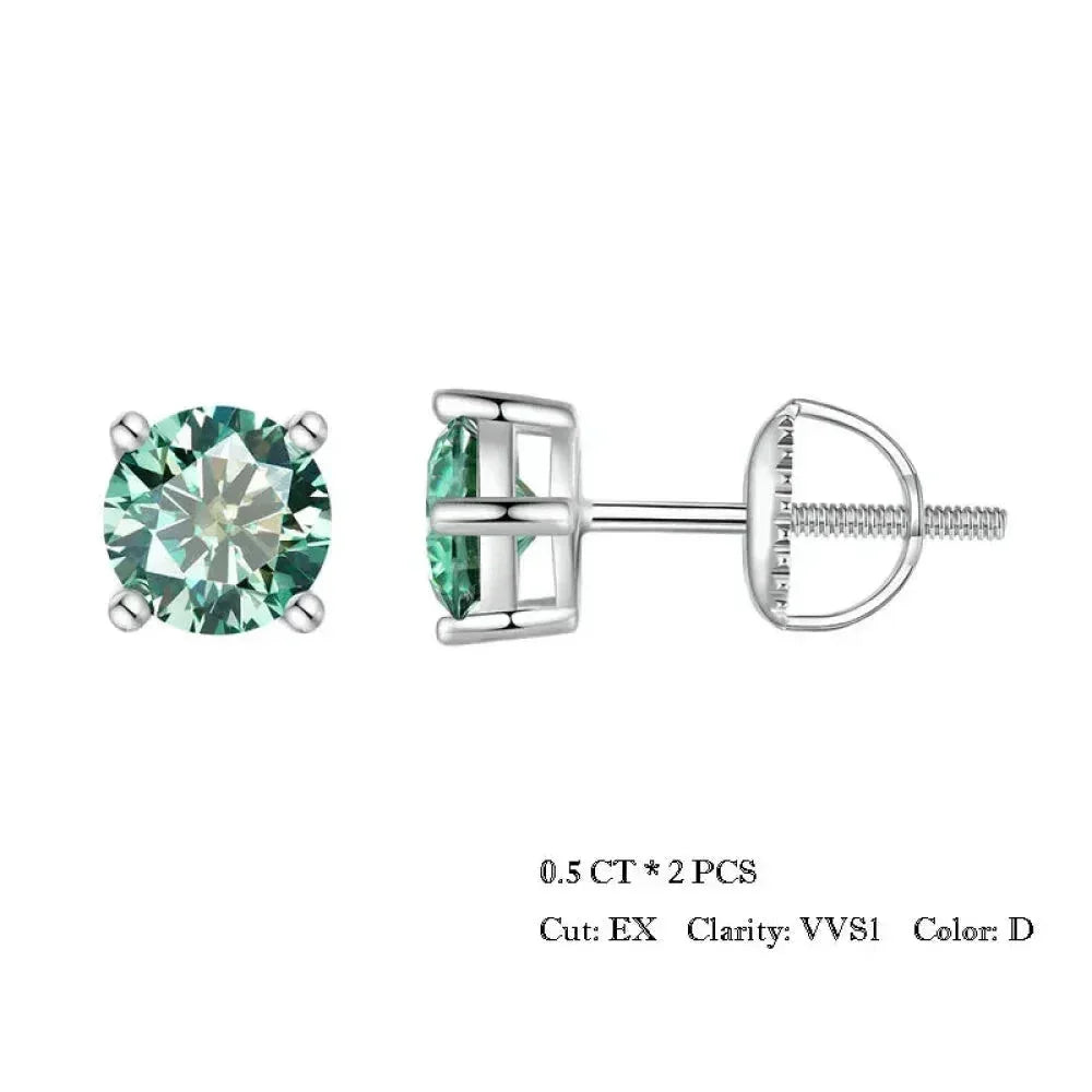 Boucles d'oreilles en moissanite cœur à couper le souffle | Argent sterling 925